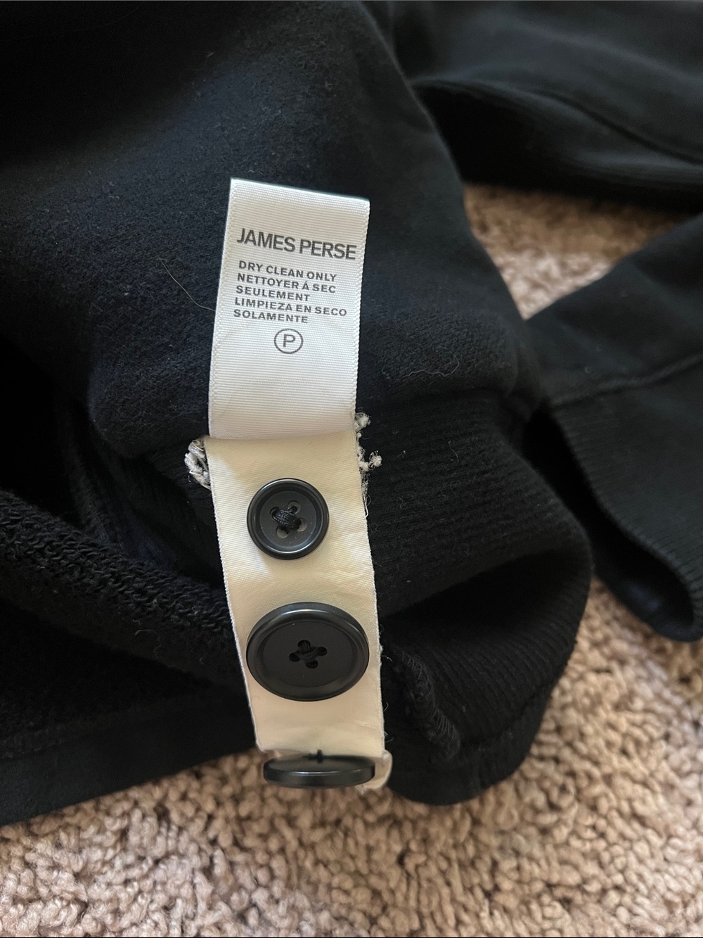 James Perse Black Double-Breasted 100% Cotton Crop PeaCoat Size 2 - Picture 4 of 7